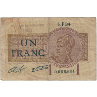 France, Paris, 1 Franc, 1922, TB - Chambre De Commerce
