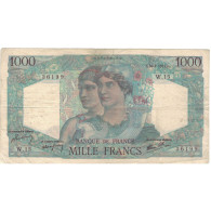 France, 1000 Francs, Minerve Et Hercule, 1945, W.15 36199, TB, Fayette:41.2 - 1 000 F 1945-1950 ''Minerve Et Hercule''