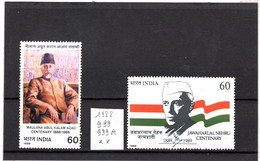 INDE 1988 YT N° 999-99A Neuf** MNH - Unused Stamps