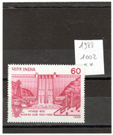 INDE 1988 YT N° 1002 Neuf** MNH - Unused Stamps