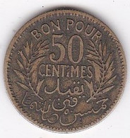 Protectorat Français Bon Pour 50 Centimes 1921 – AH 1340 En Bronze-aluminium, Lec# 182 - Tunisie