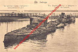 The English Warship Iphigénie Closing The Harbour - Zeebrugge - Zeebrugge