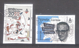 España 2022- 2 Sellos Usados- Literato Español Celestino Fernández Y Fiestas De San Fermín -Espagne-Spain-Spanje - Used Stamps