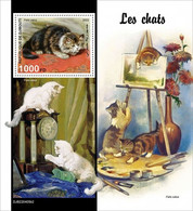 Djibouti 2022, Animals, Cats, Clock, BF - Horlogerie