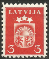 562 Latvia 1938 3c Armoiries Vidzeme Latgale Kurzeme Arms Lion Lowe MH * Neuf (LAT-116) - Felini