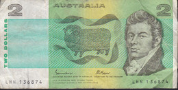 BILLETE DE AUSTRALIA DE 2 DOLLARS AÑOS 1966-72   (BANKNOTE) - 1966-72 Reserve Bank Of Australia