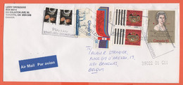 CANADA - 2003 - 7 Stamps - Medium Envelope - Viaggiata Da Castlewood Per Brussels, Belgium - Briefe U. Dokumente