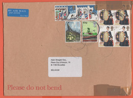 GB - Regno Unito - GREAT BRITAIN - UK - 2003 - 8 Stamps - Medium Envelope - Viaggiata Da Nottingham Per Brussels, Belgiu - Lettres & Documents