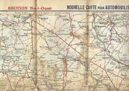 Nouvelle Carte Pour Automobilistes & Cyclistes - TARIDE - Environs De PARIS - Section Nord-Ouest - Echelle 1/80 000ème - Roadmaps