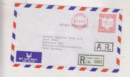 HONG KONG 1965  Airmail  Registered Cover To Germany Meter Stamp - Cartas & Documentos