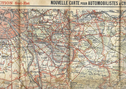 Nouvelle Carte Pour Automobilistes & Cyclistes - TARIDE - Environs De PARIS - Section Sud-Est - Echelle 1/80 000ème - Roadmaps