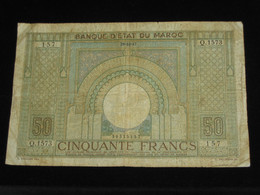 Maroc - 50 Cinquante Francs 1947-  Banque D'état Du Maroc   **** EN ACHAT IMMEDIAT **** - Morocco