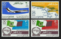 Qatar 1974 Arab Civil Aviation Day - Airline Airport Aeroplane Flag Logo Emblem Gulf Air GCC Carrier MNH** - Qatar