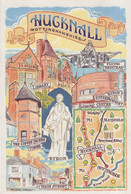 Hucknall Notts Nottingham Map Postcard - Other & Unclassified