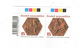 Year 2022 - St. Vaclav, 2 Stamps, Color Test And Bar Code In Edge,MNH - Neufs