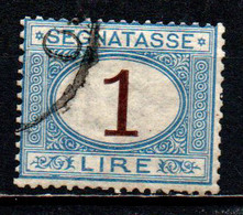 ITALIA REGNO - 1870 - SEGNATASSE - CIFRA DEL VALORE IN UN OVALE - 1 Lira -  USATO - Taxe