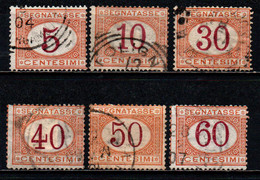 ITALIA REGNO - 1890 - CIFRE AL CENTRO - USATI - Portomarken