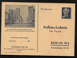 Funklotterie-Postkarte FP1 Postfrisch Feinst 1952 Kat.80,00 € - Postkarten - Ungebraucht