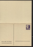 DDR PP2 B2/001c Privat-Antwortpostkarte PETERS 1952 NGK 20,00 € - Postcards - Mint