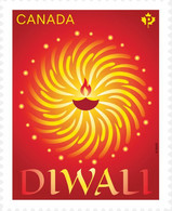 2022 Canada Diwali Single Stamp From Booklet MNH - Timbres Seuls