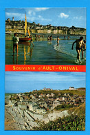 Delcampe - (RECTO / VERSO) AULT - ONIVAL EN 1970 - N° A Bis - SOUVENIR - MULTIVUES - MONACHROME - FORMAT CPA - Ault