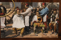 AK 1910 CPA PERA Barbiers Ambulants LEVANT Turkey Empire Ottoman Turkish - Turquie