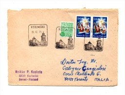 T1 - FINLANDIA 1975 , Lettera Per L'Italiacon Annullo Commemorativo - Covers & Documents