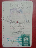 SAUDI ARABIA VISA PAGE WITH 50R REVENUE FISCAL STAMP LOT 14 - Cartas