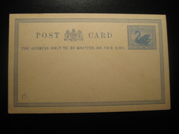 1 Penny Swan WESTERN AUSTRALIA Post Card Postal Stationery Card - Cartas & Documentos