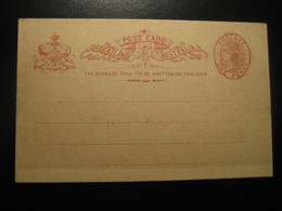 1 Penny QUEENSLAND Post Card AUSTRALIA Dark Colour + 4 Lines Postal Stationery Card - Brieven En Documenten