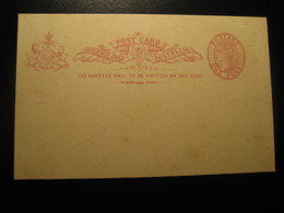 1 Penny QUEENSLAND Post Card AUSTRALIA Light Colour + No Lines Postal Stationery Card - Covers & Documents