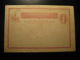 1 Penny QUEENSLAND Post Card AUSTRALIA Postal Stationery Card - Briefe U. Dokumente