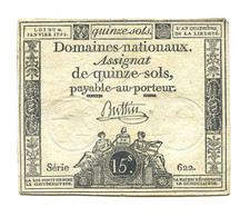 Assignat 15 Sols Série 622 - Assignats & Mandats Territoriaux