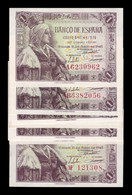 España Spain Collection Of 13 Banknotes 1 Peseta Isabel 1945 Pick 128 All Series SC UNC - 1-2 Pesetas
