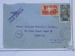 BF11 GUINEE BELLE LETTRE 1940 PAR AVION CONAKRY A MARSEILLE FRANCE + +AFFRANCH. INTERESSANT - Cartas & Documentos