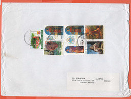 Repubblica Di San Marino - 2003 - 200 Borgomaggiore + 800 + 5 X 0,62€ 17 Secoli Di Libertà - Medium Envelope - Viaggiata - Covers & Documents