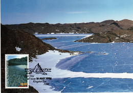 Australian Antarctic Territory 1996 Landscapes,Twelve Lake,maximum Card - Tarjetas – Máxima