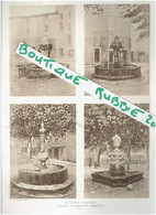 8 DESSINS 1912 ANCIENNES FONTAINES COTIGNAC FLAYOSC BESSE BARGEMON TRANS DESSINATEUR F. ROUSTAN - Côte D'Azur