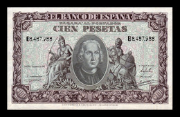 España Spain 100 Pesetas Colón 1940 Pick 118 Serie B SC- AUNC - 100 Peseten