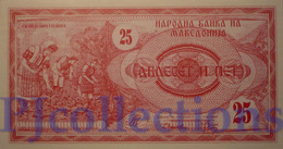 MACEDONIA 25 DENAR 1992 PICK 2a UNC - North Macedonia