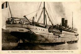 Bateau * Paquebot LE PEROU * Compagnie Générale Transatlantique - Dampfer