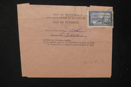 MONACO - Avis De Réception D'un Objet Chargé Our Recommandé En 1937  - L 132041 - Cartas & Documentos