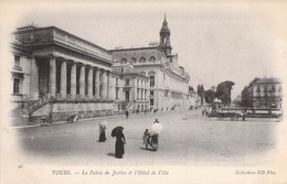 CPA - 37 - TOURS - La Palais De Justice Et Hôtel De Ville - ND Phot - Dos Non Divisé - Tours