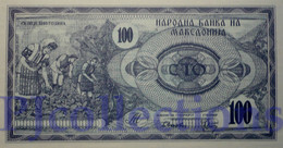 MACEDONIA 100 DENAR 1992 PICK 4a UNC - Nordmazedonien