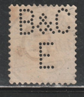 SUISSE 1306 // YVERT 64 (PERFORÉ: B&CE) // 1892-99 - Perfin