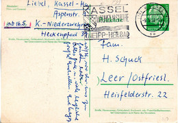 BRD Amtliche Ganzsachen-Postkarte P 31 WSt. "Heuß (großer Kopf)" 10(Pf) Grün, MWSt. 9..5.1959 KASSEL - Postkarten - Gebraucht