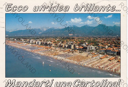 CARTOLINA  LIDO DI CAMAIORE,LUCCA,TOSCANA,VEDUTA AEREA,MARE,VACANZA,SPIAGGIA,LUNGOMARE,BARCHE A VELA,VIAGGIATA 1993 - Lucca