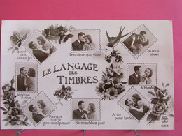 Le Langage Des Timbres - Photos De Couples - 1940 - R/verso - Timbres (représentations)