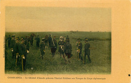 MAROC  CASABLANCA  Général D'Amade Présente L'Amiral Philibert Aux Troupes  (edit Tirée Avec Spido Gaumont) - Casablanca