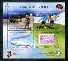 URUGUAY Block 89 Mnh, Expo 2000 Hannover, Weltraum, Space, Fußball, Football, Zeppelin, Marke Auf Marke, Stamp On Stamp - 2000 – Hanover (Germany)